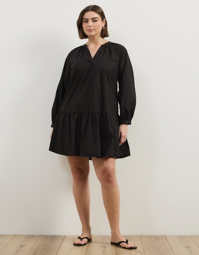 Atmos&Here Curvy - Tilly Volume Sleeve Mini Dress
