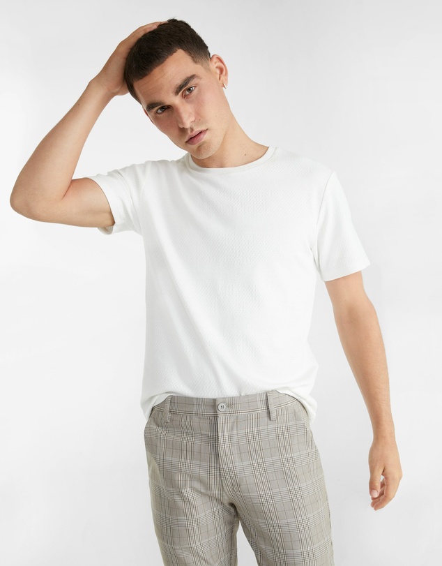 yd. - Self Stripe Textured Tee