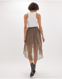 Amelius - Brisa Hi-Low Sheer Skirt