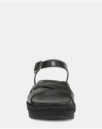 Vionic - Mar Platform Sandal - Black Leather