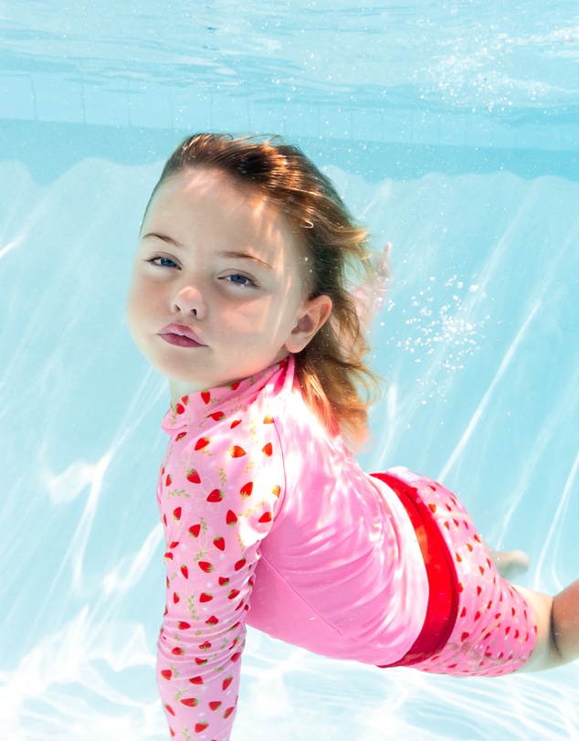 Splash About - Long Sleeve Rashies - Strawberry Field & Pink