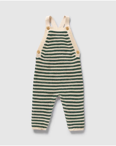 Wilson & Frenchy - Organic Knitted Stripe Overalls - Babies