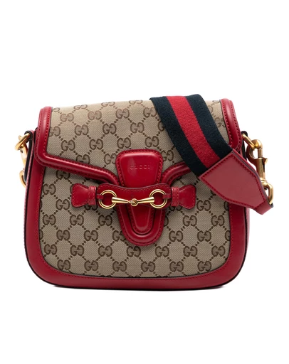 Pre-Loved by Azura Reborn - Pre-Loved Medium GG Canvas Lady Web Crossbody