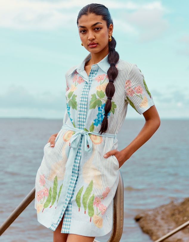 SMWR. by The Somewhere Co - Swan Lake Mini Shirt Dress