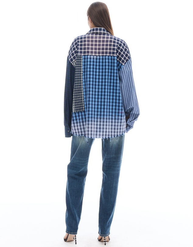 THE TALES - The Tales Patchwork Check Stripe Shirt