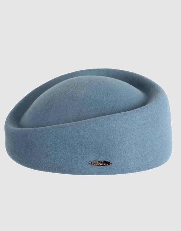 Max Alexander - Felt Blue Grey Pillbox Hat