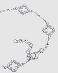 Elli Jewelry - Bracelet with Stones Cloverleaf Zirconia 925 Sterling Silver
