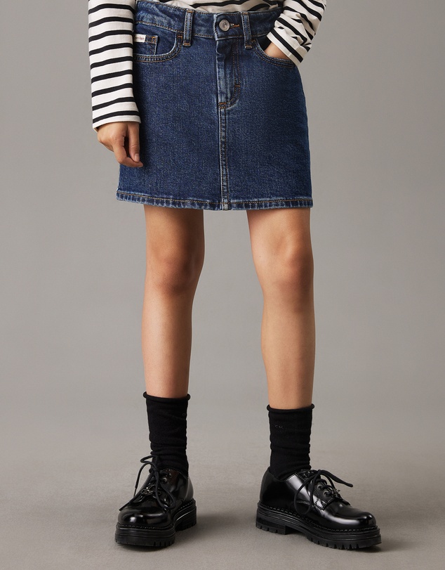 Calvin Klein Jeans - Girls Slim Denim Mini Skirt