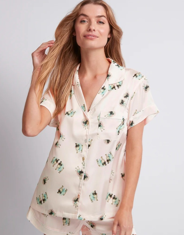 Homebodii - Ruby Pug Short PJ Set