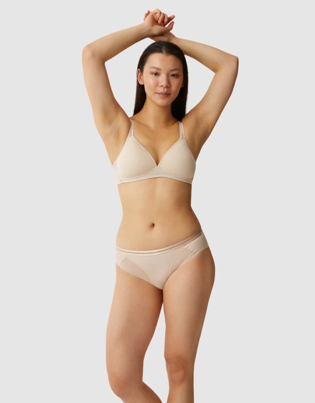 Naturana - Seamless Wirefree Bra With Mesh