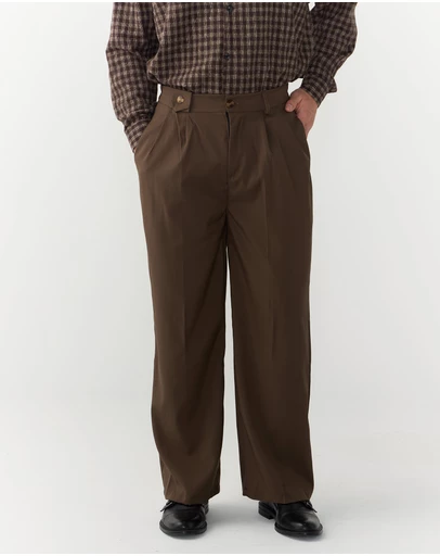 Justin Cassin - Bryden Pleated Loose Pants