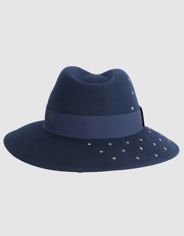 Max Alexander - Winter Felt Navy Fedora Hat