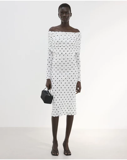 M.N.G - Polka Dot Bandeau Dress