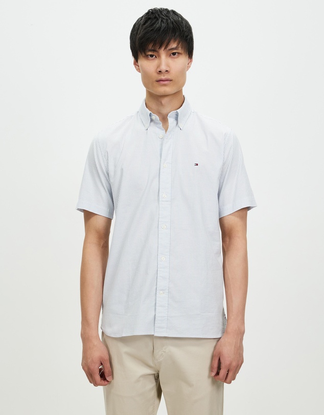 Tommy Hilfiger - 1985 Flex Oxford Stripe SS Shirt