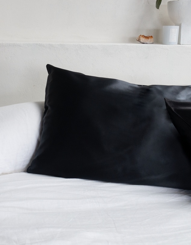 Shhh Silk - Mulberry Silk Beauty Pillowcase - Black - King
