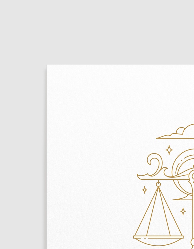 Olive et Oriel - Libra Celestial Zodiac Art Print