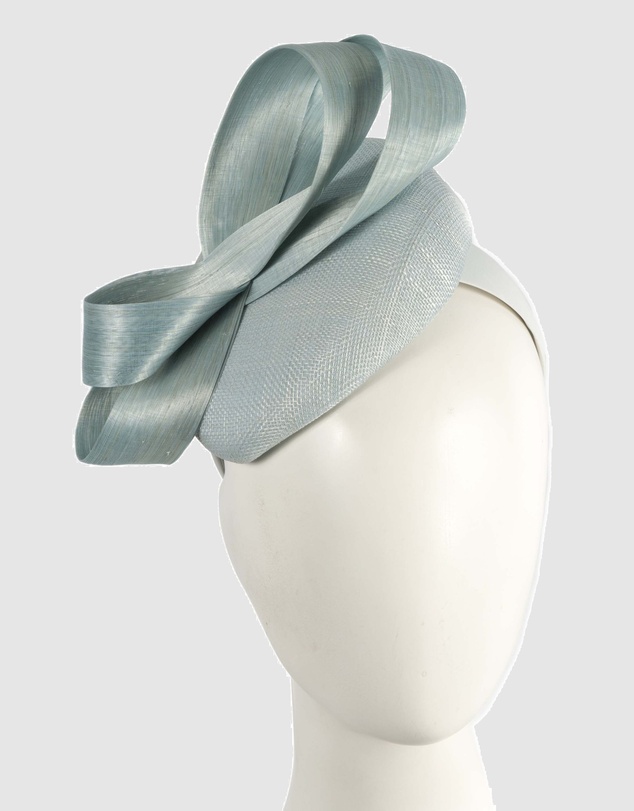 Max Alexander - Light Blue Pillbox Racing Fascinator