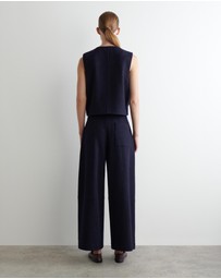 COS - Boiled-Wool Barrel-Leg Trousers
