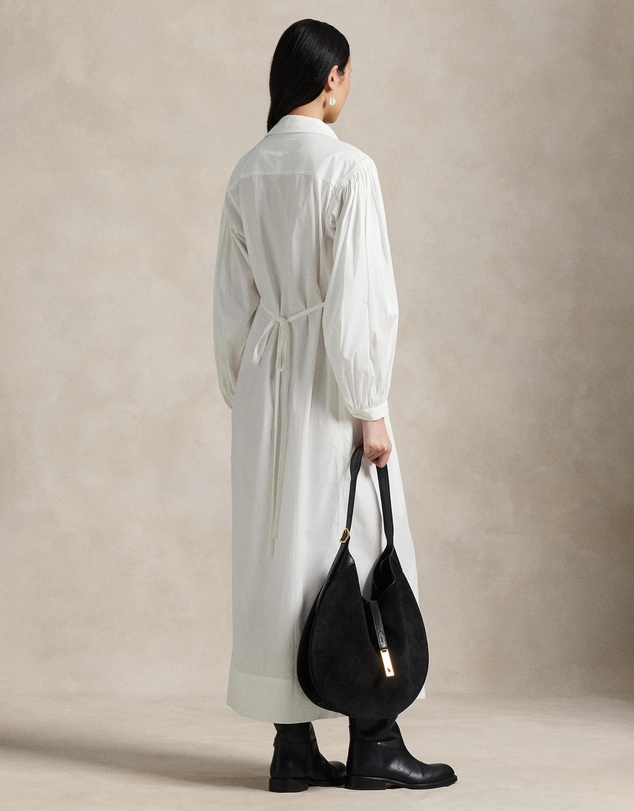 Polo Ralph Lauren - Pleated-Bib Cotton Maxi Shirtdress - ICONIC EXCLUSIVE
