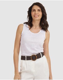 CAMIXA - Tecla Linen Jersey Top