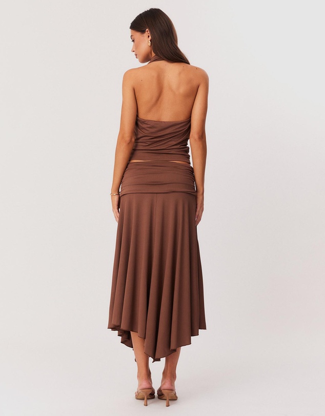 SNDYS - Tamsin Asymetrical Hem Midi Skirt