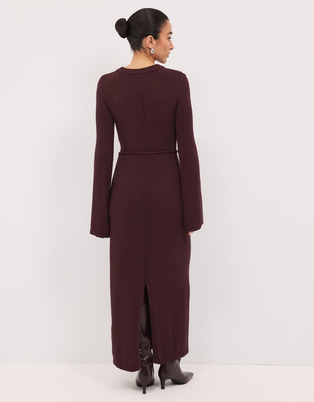 Calli - Iris Long Sleeve Knitted Maxi Dress