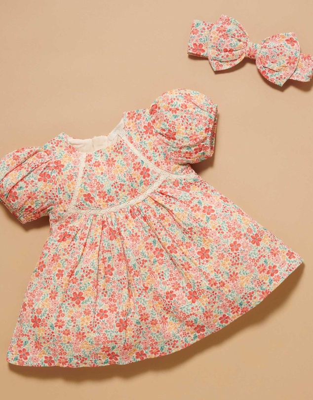 Purebaby - Floral Dress -Kids-Babies