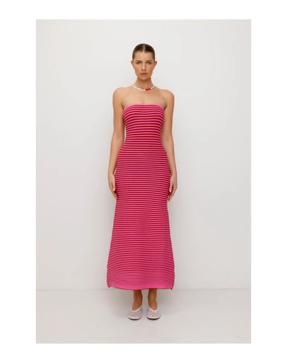The Wolf Gang - Sunmor Knit Maxi Dress - Candy