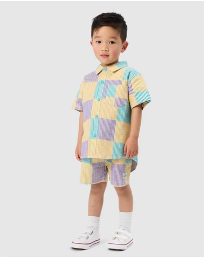 Goldie + Ace - Seersucker Classic Shorts - ICONIC EXCLUSIVE - Babies-Kids