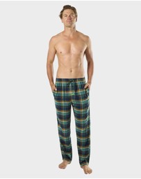 Mitch Dowd - Mens Paddy Plaid Bamboo Pyjama Pants - Green