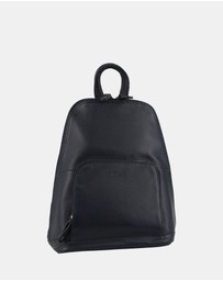 Milleni - Milleni Ladies Leather Twin Zip Backpack