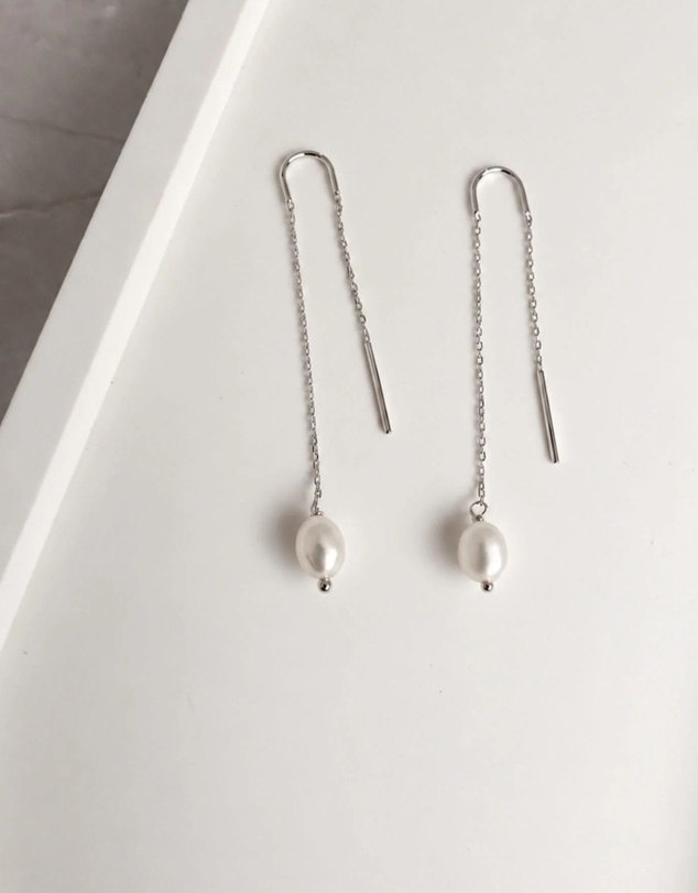 Luna Rae - Sterling Silver - Lola Pearl Earrings