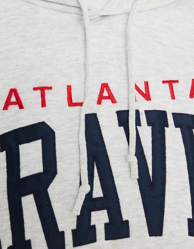Vintage by The Real Deal - Pre Loved - Vintage 90s Russell Athletic MLB Atlanta Braves Hooded Sweatshirt