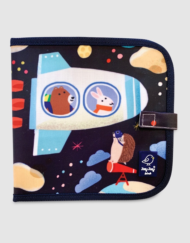 Jaq Jaq - Jaq Jaq Bird -  Doodle It & Go Erasable Book - Jaq Jaq Bird & Friends - Spaceships