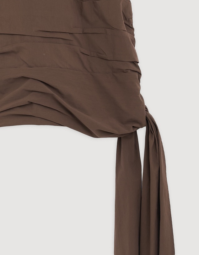 Revibe - Repaired Shona Joy Campbell Draped Tie Mini Dress - AU 12