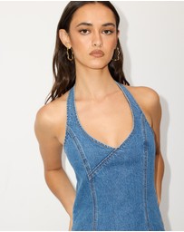 Dazie - Cote Denim Halter Dress