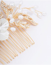 Lovisa - Gold Pearl Flower Vine Hair Comb