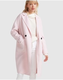 Belle & Bloom - Publisher Double-Breasted Wool Blend Coat
