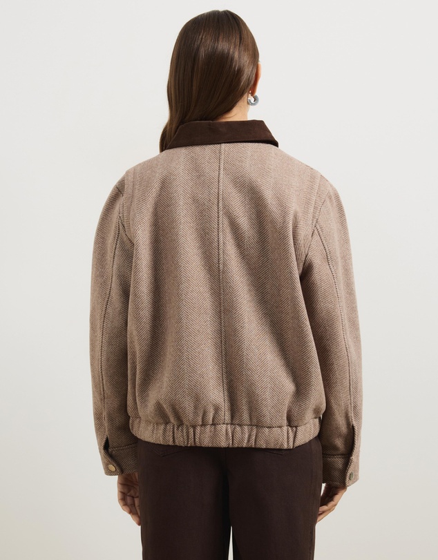Atmos&Here - Juliet Herringbone Bomber Jacket