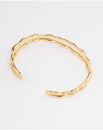 Lovisa - Gold Plated Double Molten Wrist Cuff