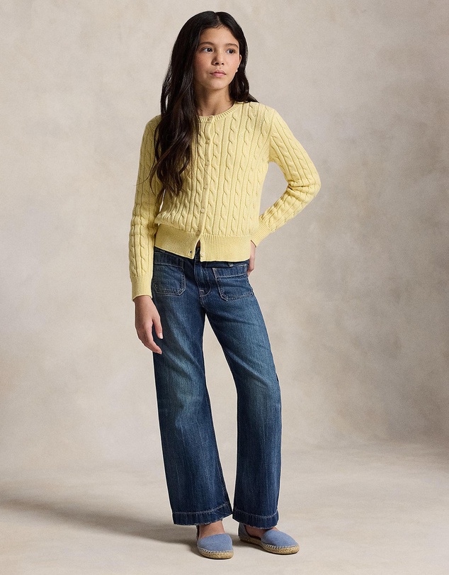 Polo Ralph Lauren - Metallic Cable-Knit Cardigan - Teens