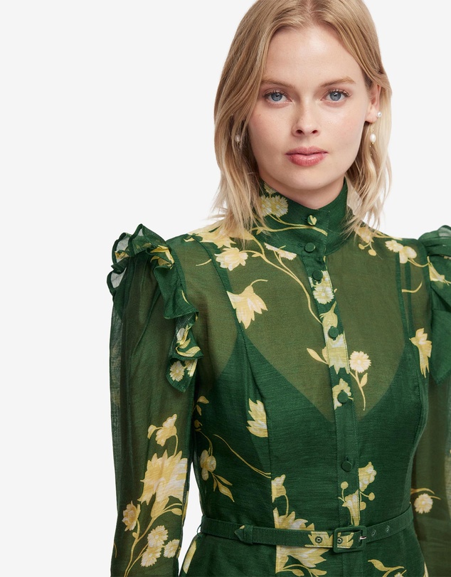 LEO LIN - Katrina Butterfly Sleeve Midi Dress