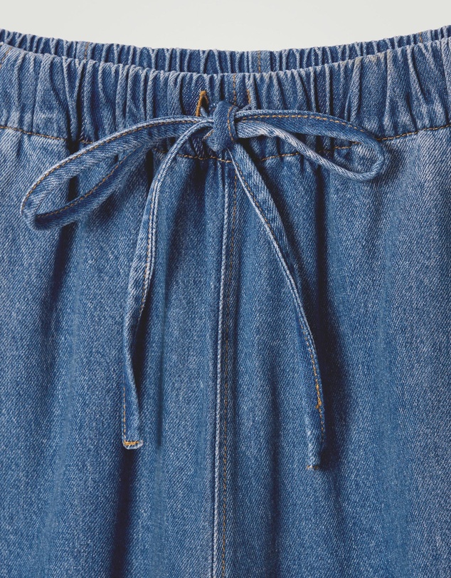 COS - Barrel Leg Denim Drawstring Trousers