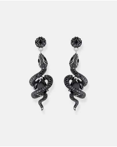 THOMAS SABO - Earrings with snake pendant and zirconia