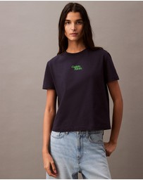 Calvin Klein Jeans - Flocked Logo Graphic Slim T-Shirt