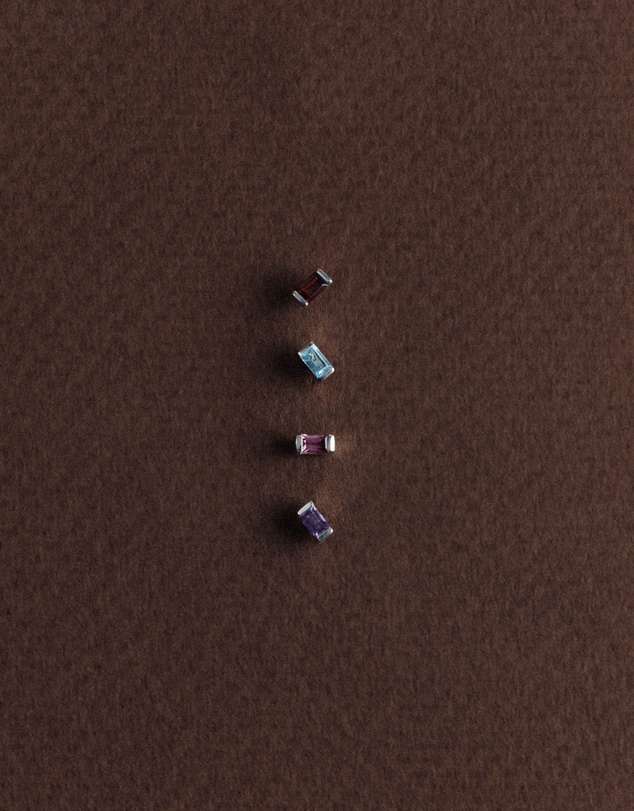 Kirstin Ash - Baguette Birthstone Studs November - Citrine