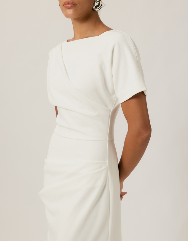 Tussah - Cindy Crepe Tuck Midi Dress