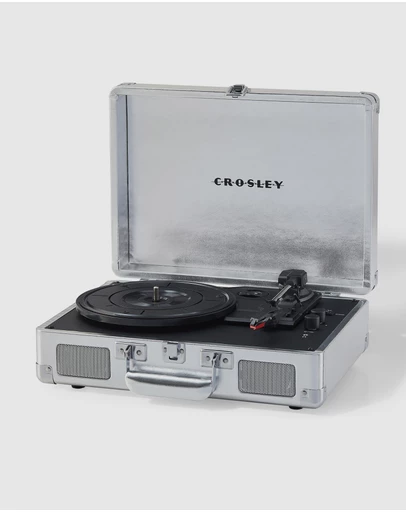 Crosley - Crosley Cruiser Bluetooth Portable Turntable - Silver