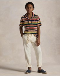 Polo Ralph Lauren - Striped Cotton Terry Polo Shirt - Teens