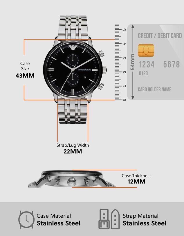 Emporio Armani - Emporio Armani Silver Watch AR0389